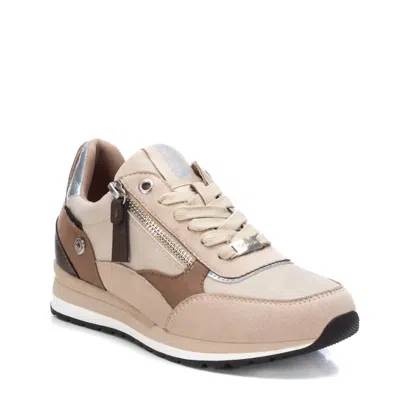 Xti Women's Lace-up Sneakers In Beige/khaki In Multi