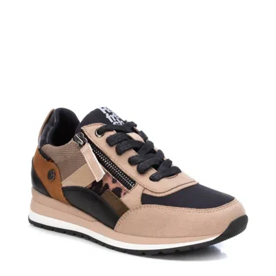 Xti Women's Lace-up Sneakers In Beige/khaki In Multi