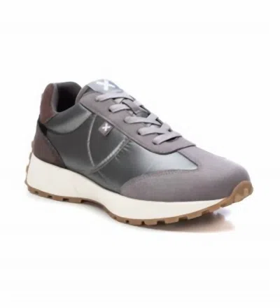 Xti Women's Lace-up Sneakers In Charcoal In Pink