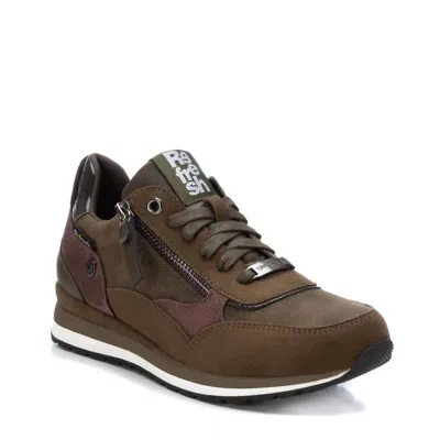Xti Women's Lace-up Sneakers In Dark Brown In Multi