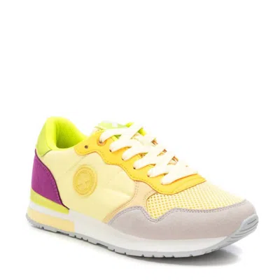 Xti Women's Lace Up Trainer Sneakers In Yellow