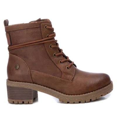 Xti Women's Lace-up Tie Booties In Camel In Brown