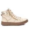 Xti Carmela Collection Leather Sneaker Booties By  In Blue