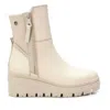 Xti Women's Leather Booties In White In White