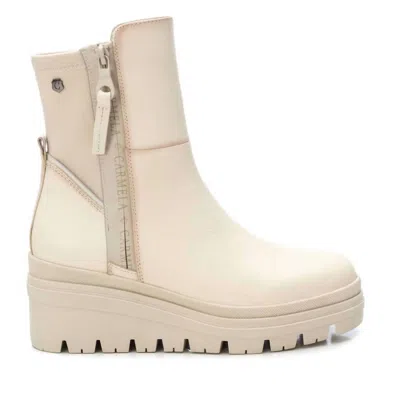 Xti Women's Leather Booties In White