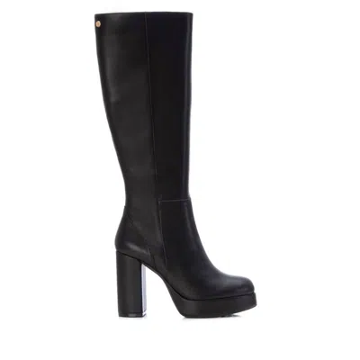Xti Women's Leather Lateral Zip Boots In Black