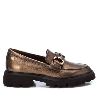 Xti Women's Leather Loafers In Bronze In Brown