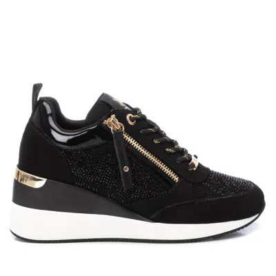 Xti Women's Leather Mesh Sneakers In Black