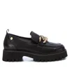 Xti Women's Leather Moccasins In Black In Black