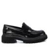 Xti Patent Leather Chunky Loafer In Black