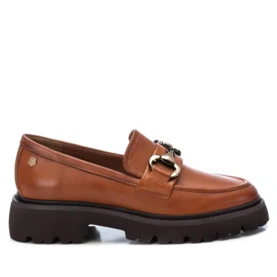 Xti Women's Leather Moccasins In Camel In Brown
