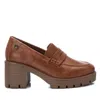 Xti Women's Leather Moccasins In Camel In Brown