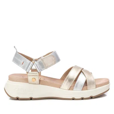 Xti Women's Leather Sandals In Beige In Multi