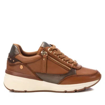 Xti Women's Leather Sneakers In Camel In Brown