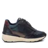 Xti Women's Leather Sneakers In Navy In Blue