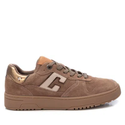 Xti Women's Leather Sneakers In Taupe In Grey