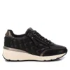 Xti Women's Leather Trainer Sneakers In Black In Black