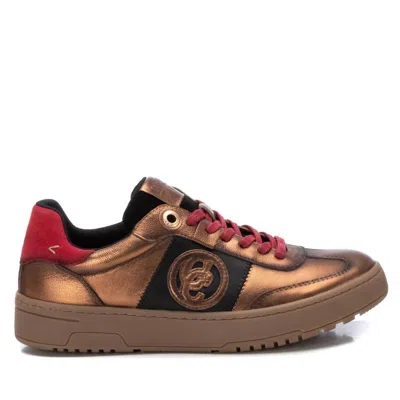 Xti Women's Leather Trainer Sneakers In Bronze In Gold