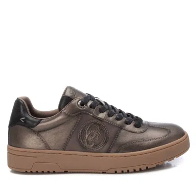 Xti Women's Leather Trainer Sneakers In Silver In Brown