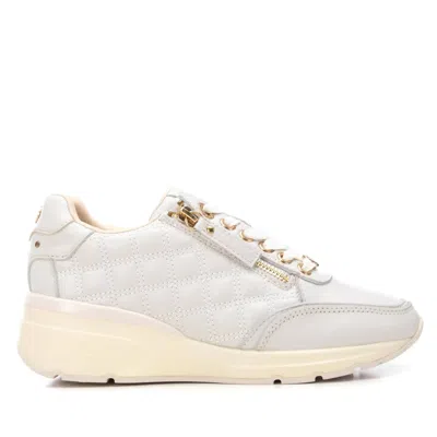 XTI WOMEN'S LEATHER TRAINER SNEAKERS IN WHITE