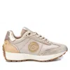 Xti Women's Leather Trainers Sneakers In Beige In Beige