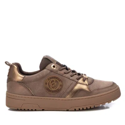 Xti Women's Leather Trainers Sneakers In Taupe In Grey