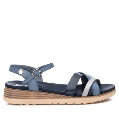 Xti Women's Low Wedge Sandals In Navy In Blue