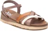 Xti Women's Low Wedge Strappy Sandals In Bronze In Beige