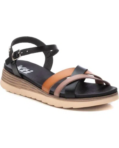Xti Women's Low Wedge Strappy Sandals In Black