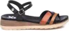 Xti Women's Low Wedge Strappy Sandals In Black In Black