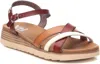 Xti Women's Low Wedge Strappy Sandals In Bronze In Brown