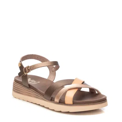 Xti Women's Low Wedge Strappy Sandals In Animal Print