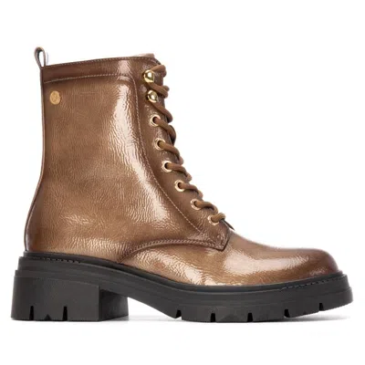 Xti Women's Patent Leather Combat Booties By  In Brown