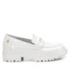 Xti Women's Patent Leather Moccasins In Ice In White