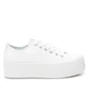 Xti Women's Platform Canvas Sneakers Refresh By  In White