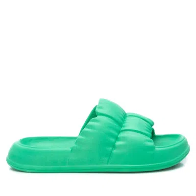XTI WOMEN'S POOL SLIDES SANDALS IN MEDIUM GREEN