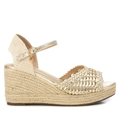 Xti Women's Raffia Wedge Sandals By  In Gold