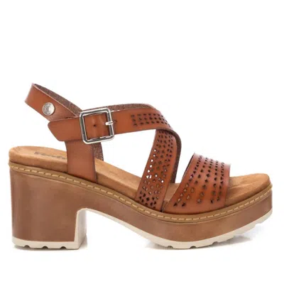 Xti Women's Refresh Block Heel Platform Sandals In Camel In Brown