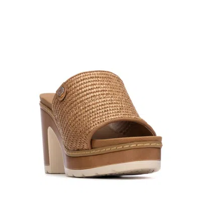 Xti Women's Refresh Collection Block Heel Slip On Sandals In Multi