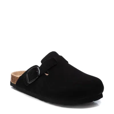 Xti Women's Refresh Collection Suede Clog Mule Flats In Black