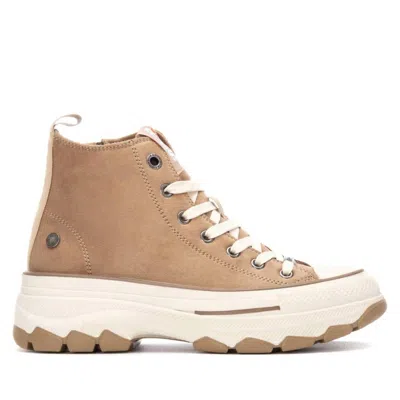 Xti Women's Refresh Lace Up Ankle Booties In Taupe In Brown