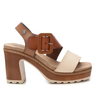 Xti Women's Refresh Sandals With Block Heel In Taupe In Multi