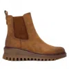 Xti Women's Refresh Wedge Ankle Booties In Camel In Brown