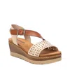 XTI WOMEN'S REFRESH WEDGE SANDALS IN ICE BEIGE