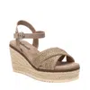Xti Women's Refresh Wedge Sandals In Taupe In Grey