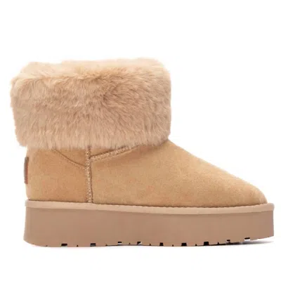 Xti Women's Round Toe 144719 Booties In Beige In Brown