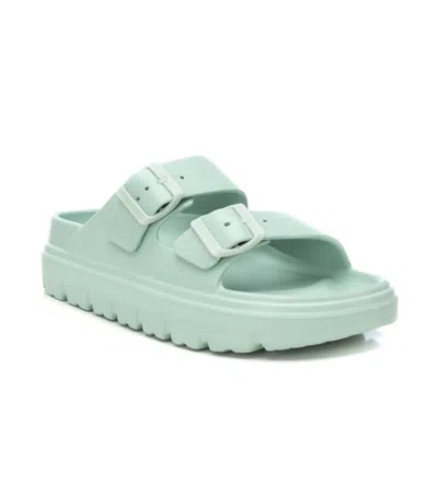 Xti Women's Rubber Flat Sandals In Aqua In Green