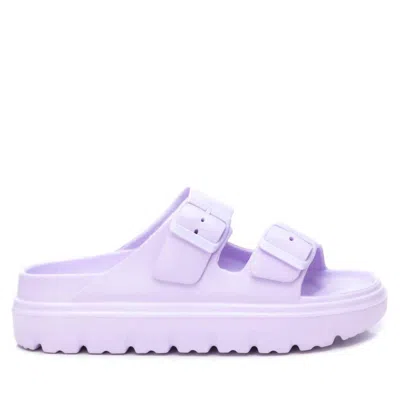 Xti Women's Rubber Flat Sandals In Lilac In Blue