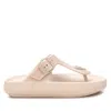 Xti Women's Rubber Flip Flops Sandals In Light Beige In Multi