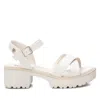 Xti Women's Heeled Platform Sandals In Ice In Blue